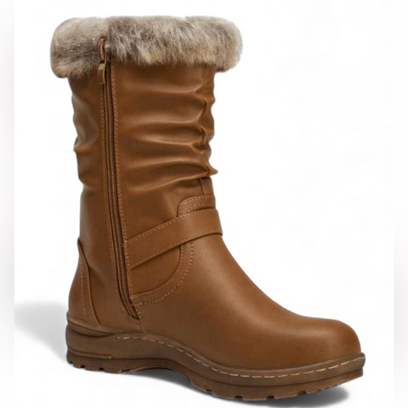 NWT DapperShoes Brown Fur-Lined Boots - Picture 7 of 10